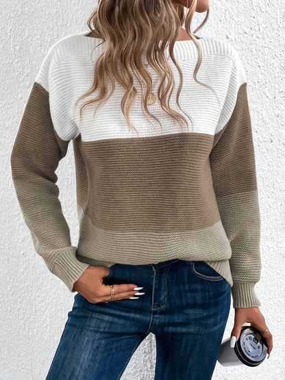Women's Long Sleeve Sweater Round Neck