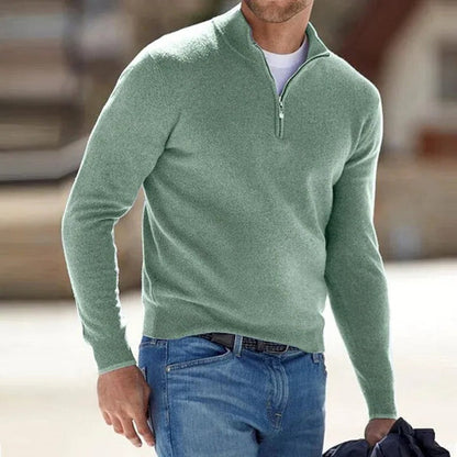 Men's Wool Zipper Sweater