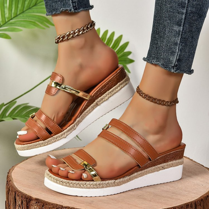 Women's Rhinestone Platform Sandals - Vonnera