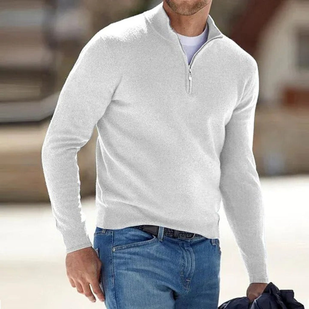 Men's Wool Zipper Sweater