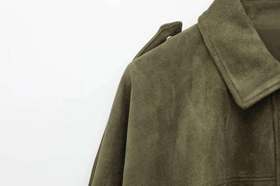 Premium Women's Suede Jacket: Stylish, Versatile, Comfortable, Timeless Fashion Outerwear