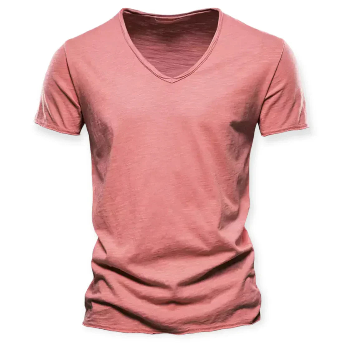 Men's V-Neck T-Shirt Cotton Casual