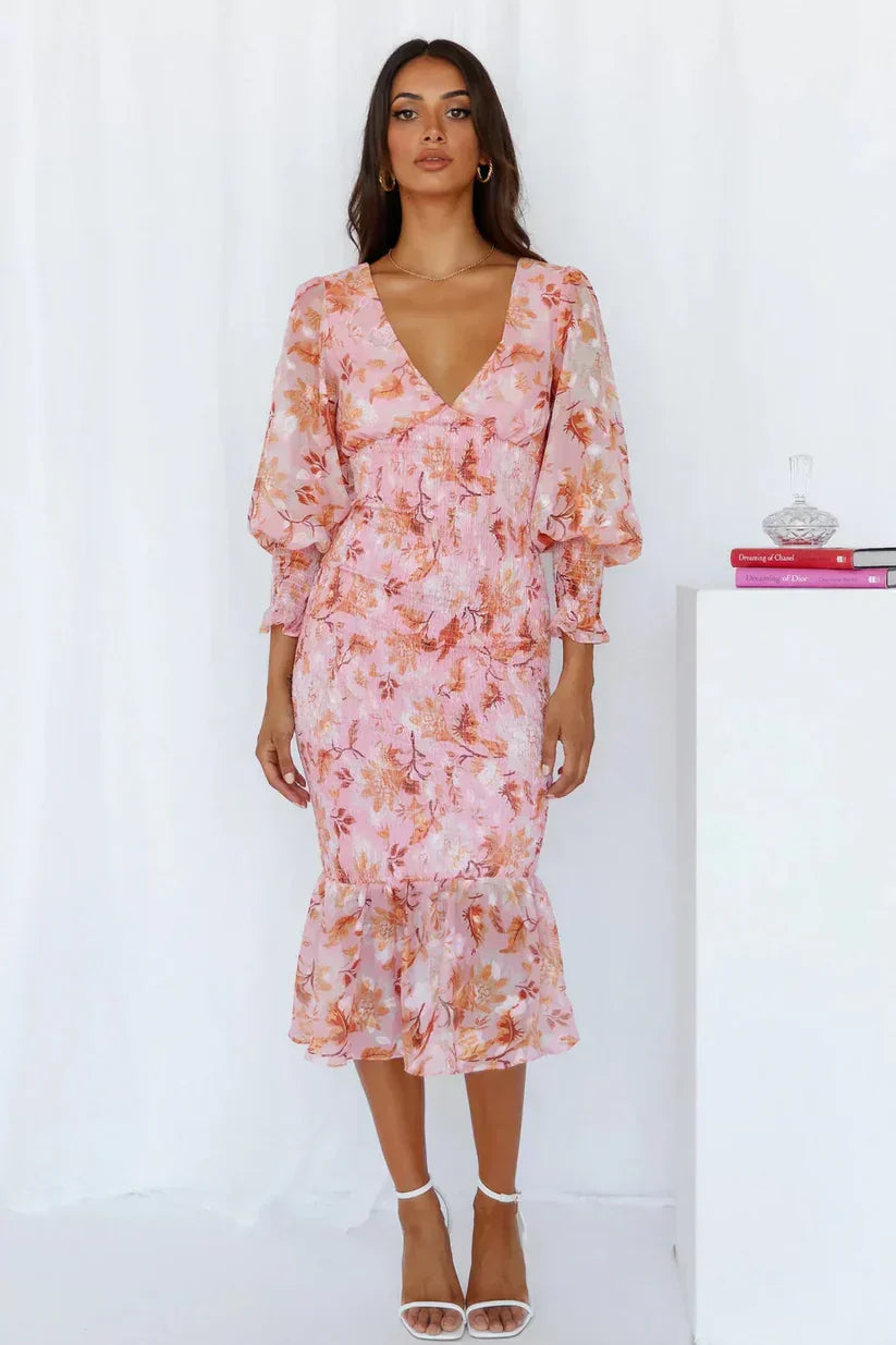 Women's Floral Evening Dress