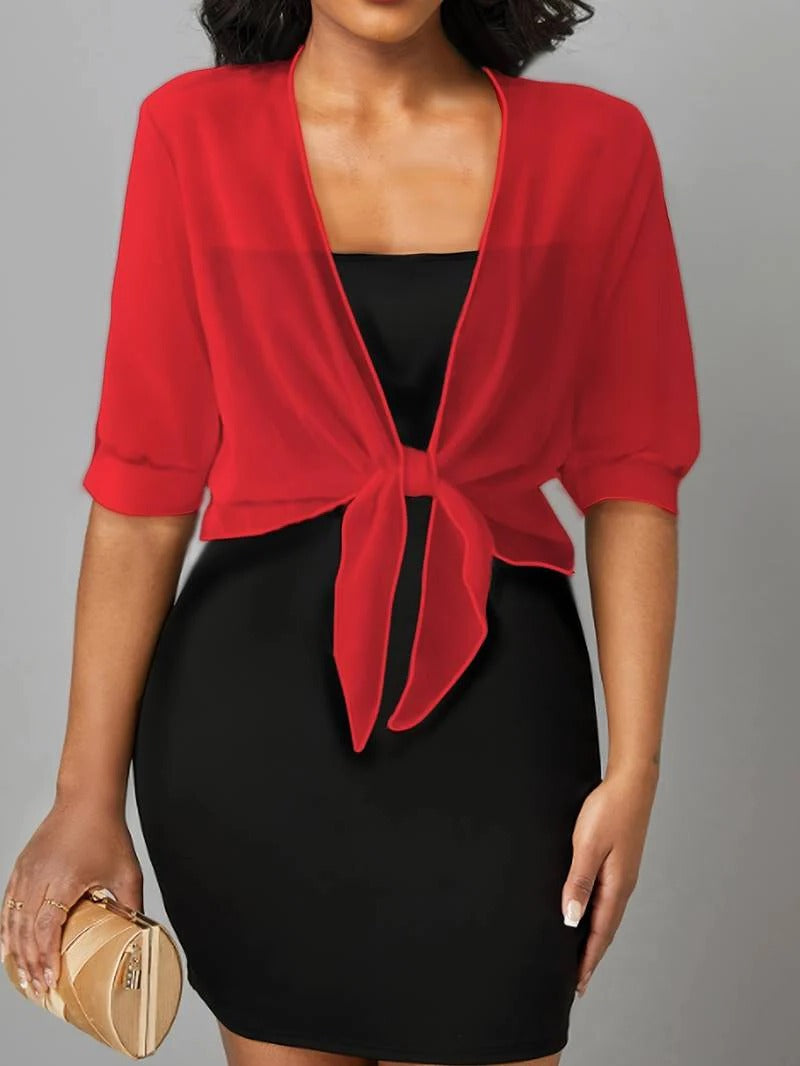 Women's Sheer Blouse 3/4 Sleeve