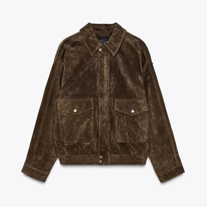 Premium Women's Suede Jacket: Stylish, Versatile, Comfortable, Timeless Fashion Outerwear
