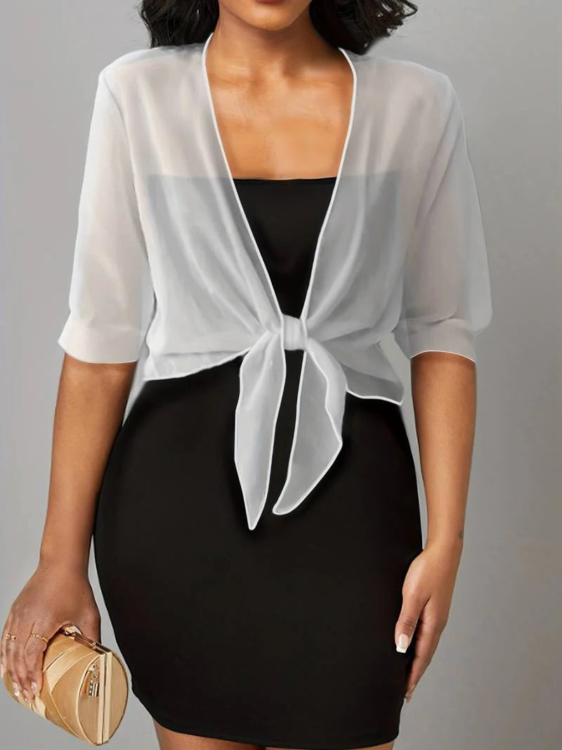 Women's Sheer Blouse 3/4 Sleeve - Vonnera