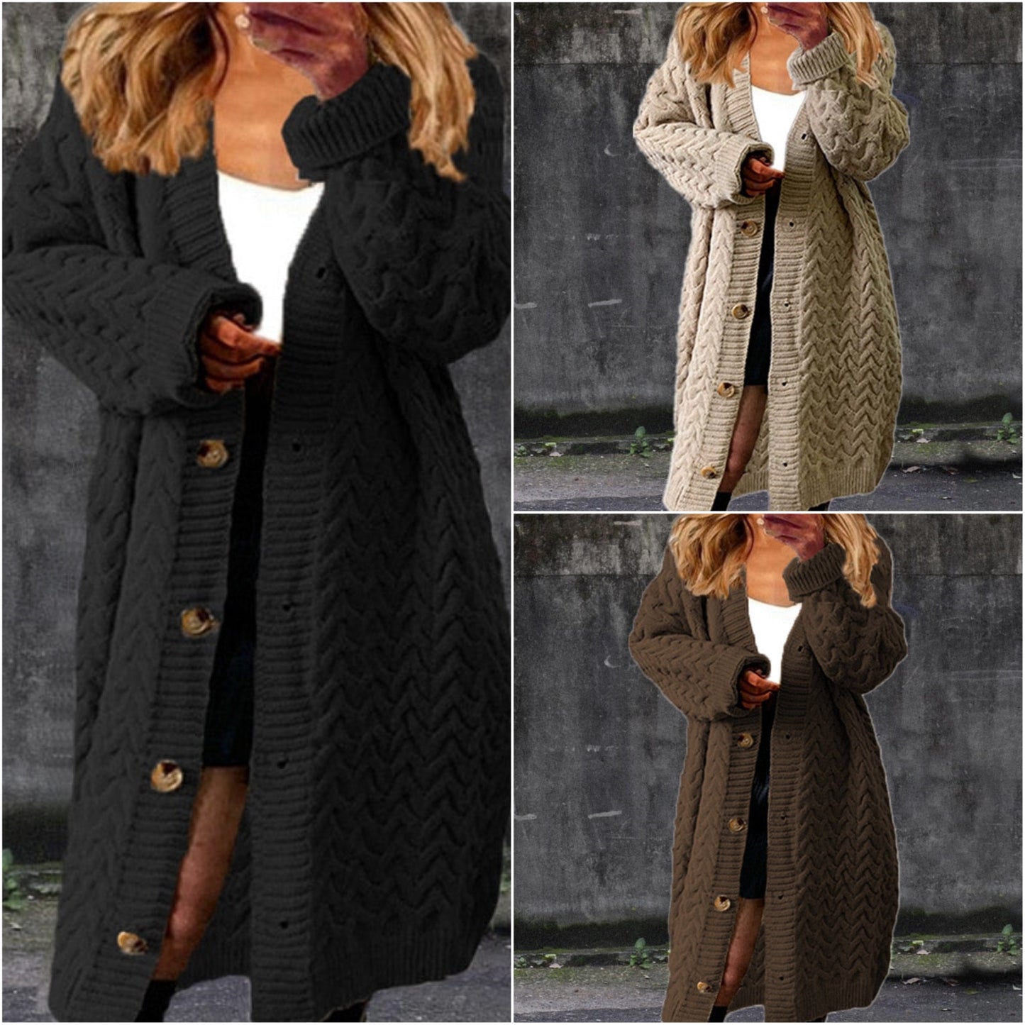 Women's Long Cardigan Sweater - Vonnera