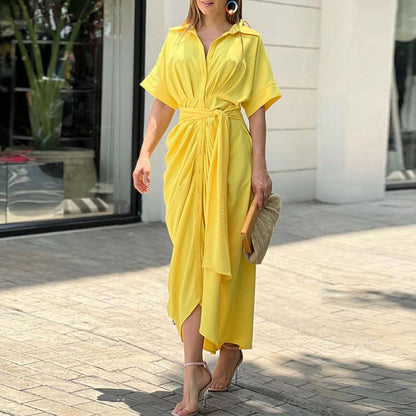 Women's Elegant Drape Summer Dress Comfortable