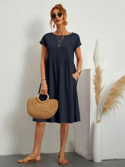 Women's Casual Pocket Dress Everyday Comfort