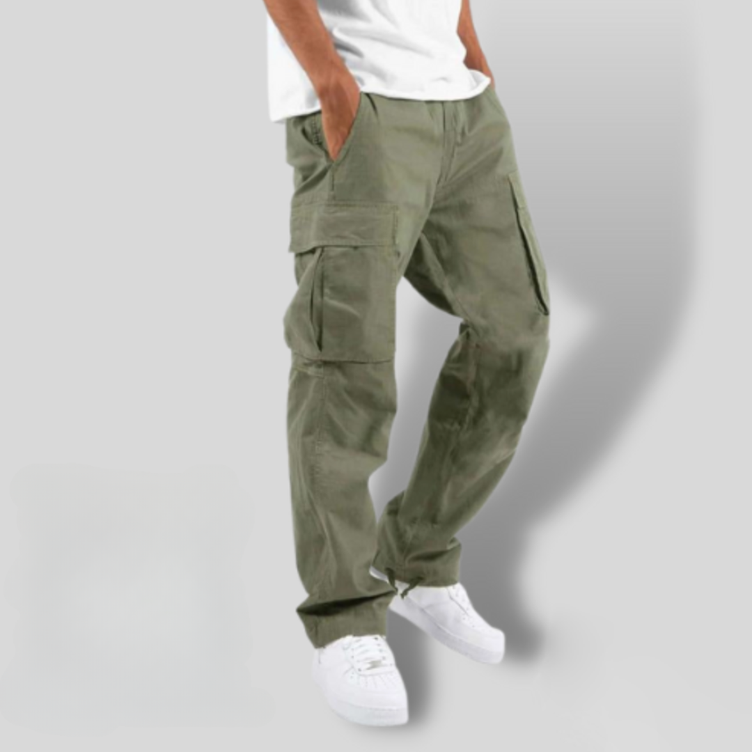 Men's Straight Leg Cargo Pants Flap Pocket - Vonnera