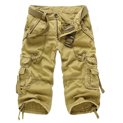 Women's Capri Pants Cotton Summer Beige