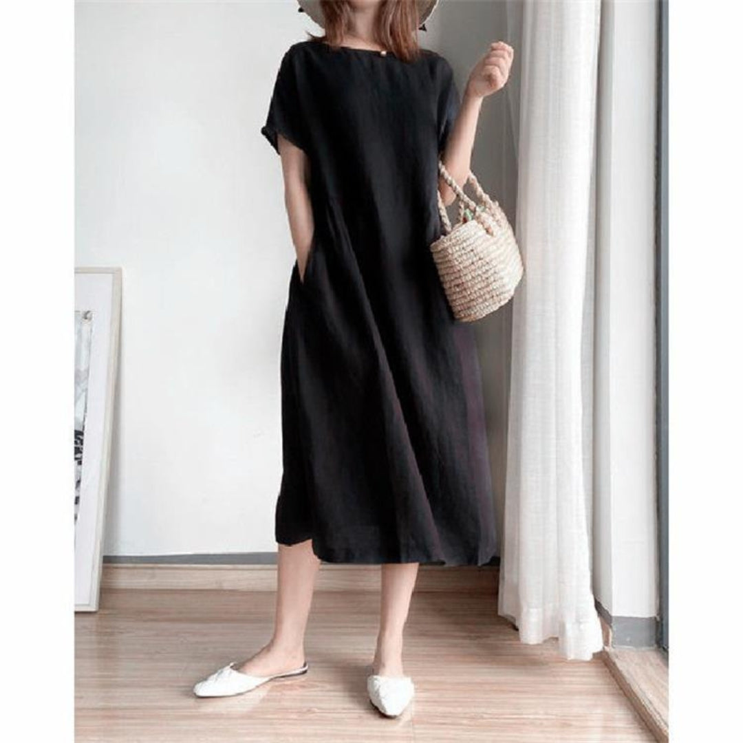 Women's Elegant Short Sleeve Summer Dress - Vonnera
