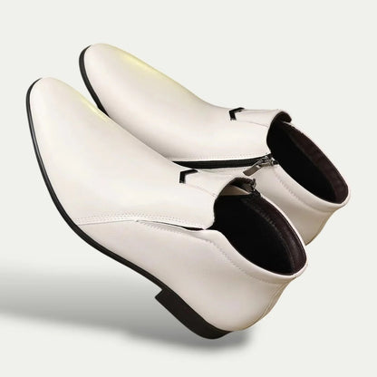 Men's Leather Ankle Boots Vintage Dress Shoes