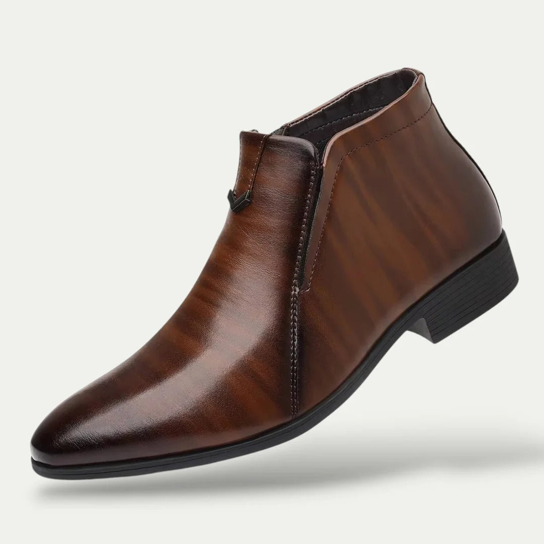 Men's Leather Ankle Boots Vintage Dress Shoes
