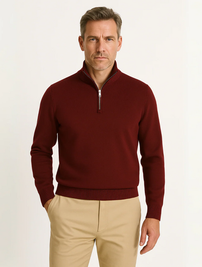 Men's Half-Zip Sweater Navy Blue