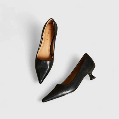 Vera Women's Kitten Heel Slingback Pumps Burgundy