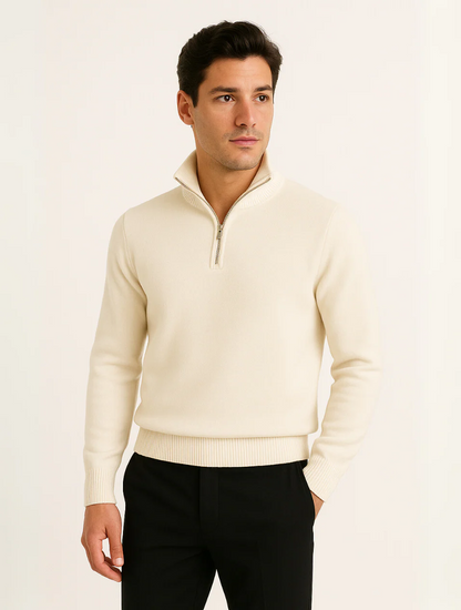 Men's Half-Zip Sweater Navy Blue