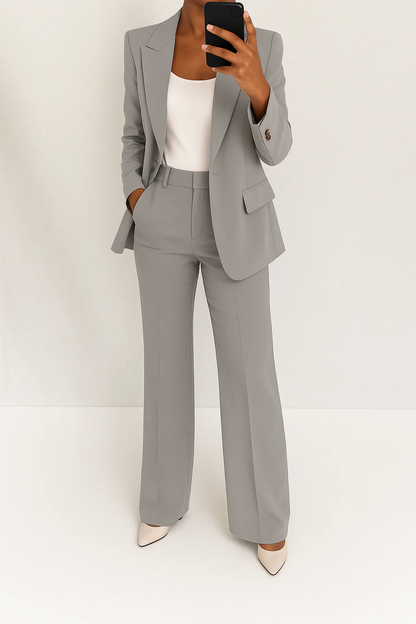 Women's Two Piece Full Length Blazer Suit