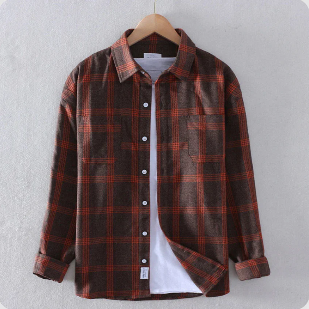 Men's Plaid Flannel Shirt - Vonnera