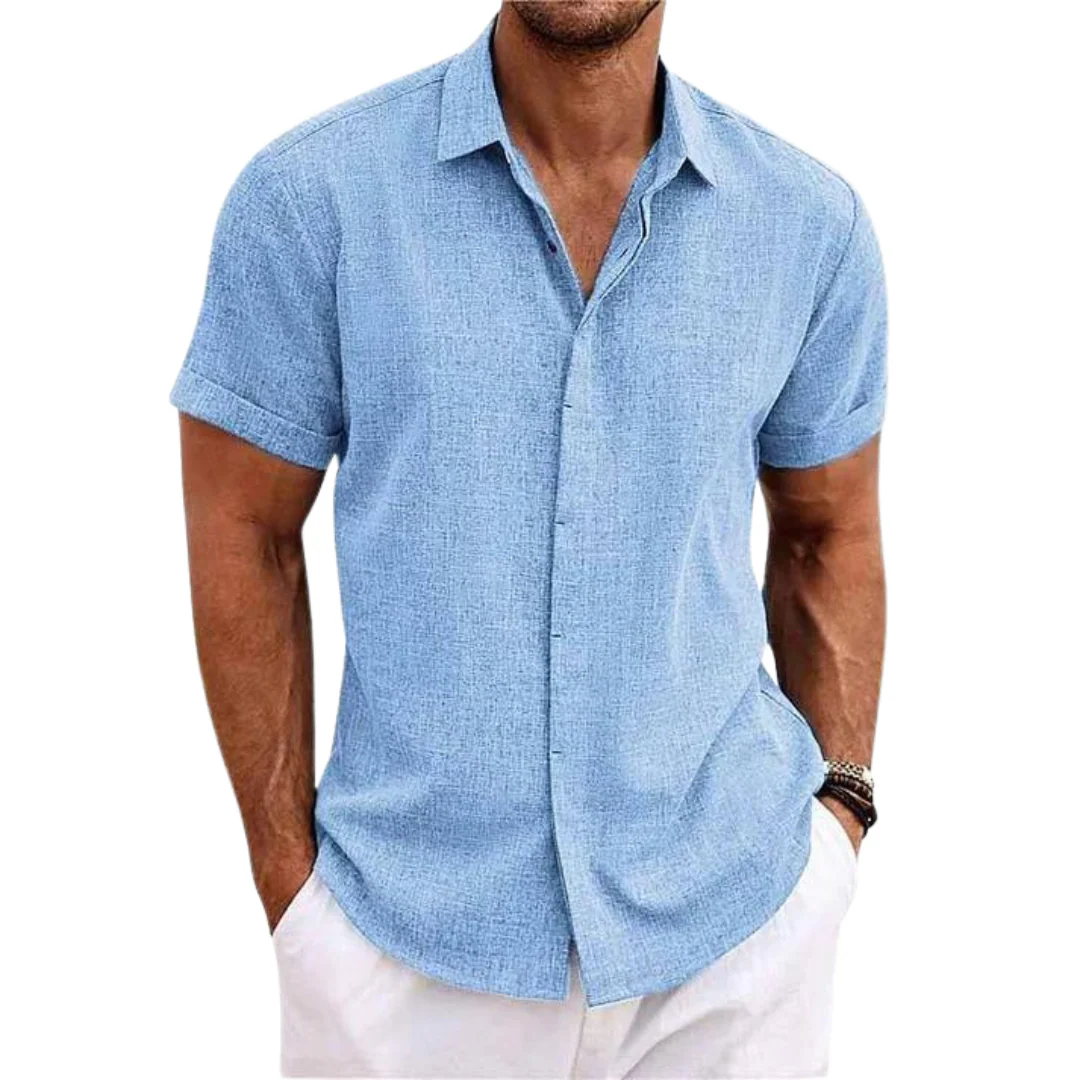 Lisbon Men's Linen Short Sleeve Shirt