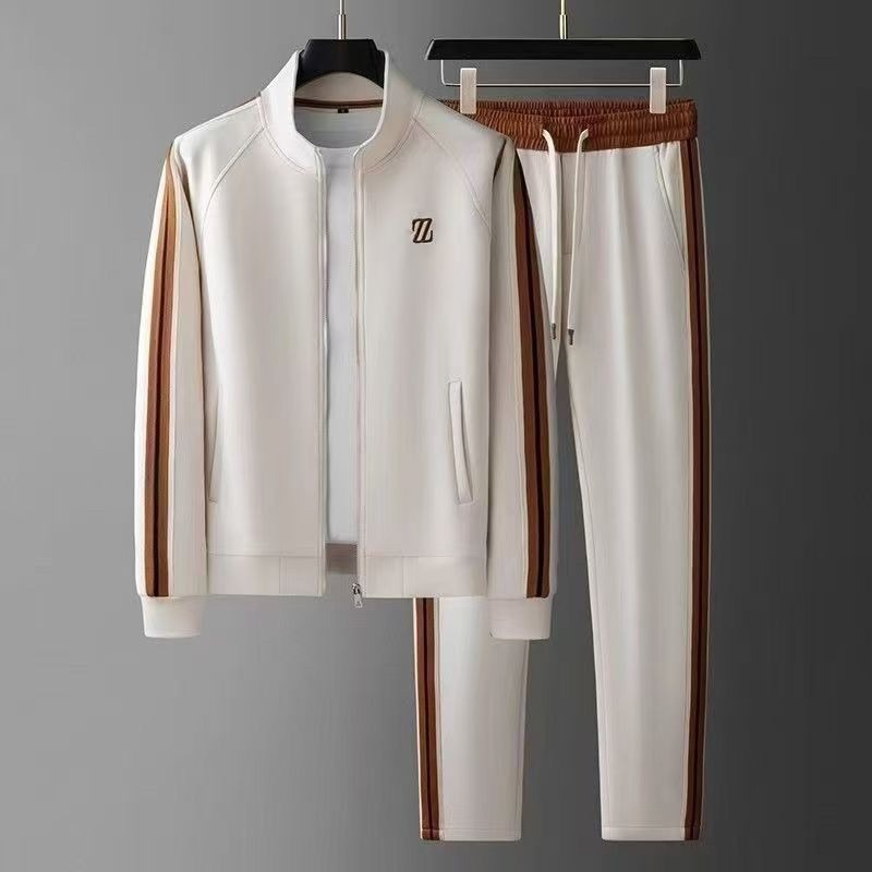 Men's 2-Piece Tracksuit Zip Jacket Drawstring Pants