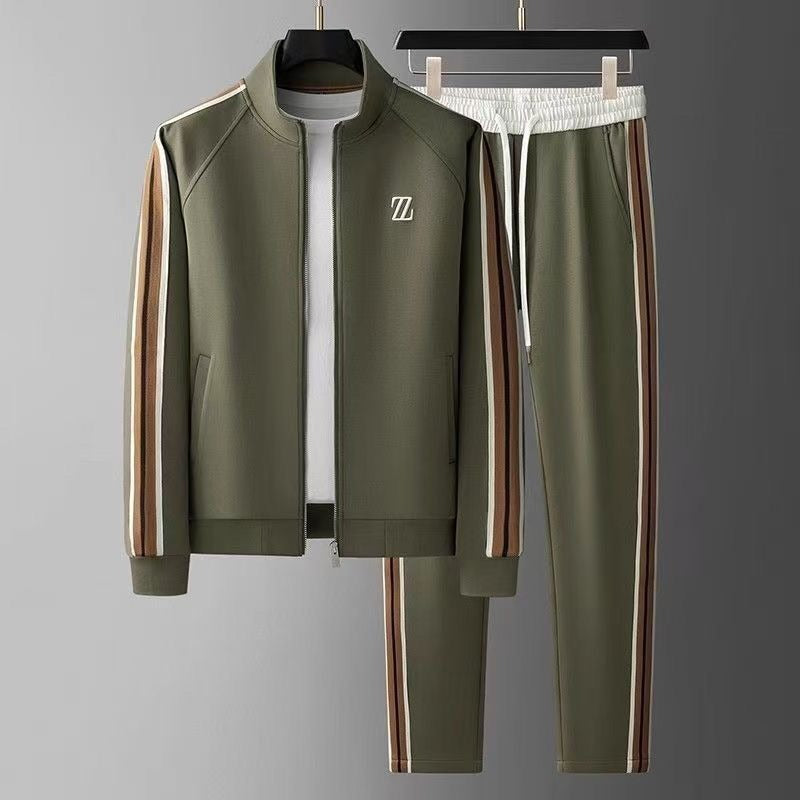 Men's 2-Piece Tracksuit Zip Jacket Drawstring Pants