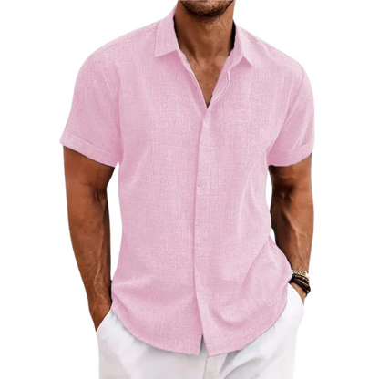 Lisbon Men's Linen Short Sleeve Shirt