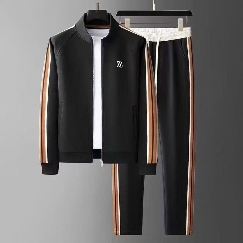 Men's 2-Piece Tracksuit Zip Jacket Drawstring Pants