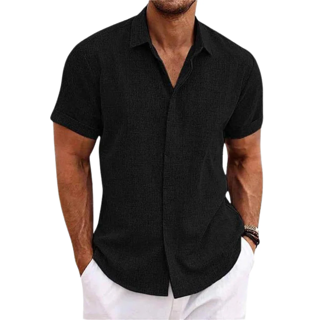 Lisbon Men's Linen Short Sleeve Shirt