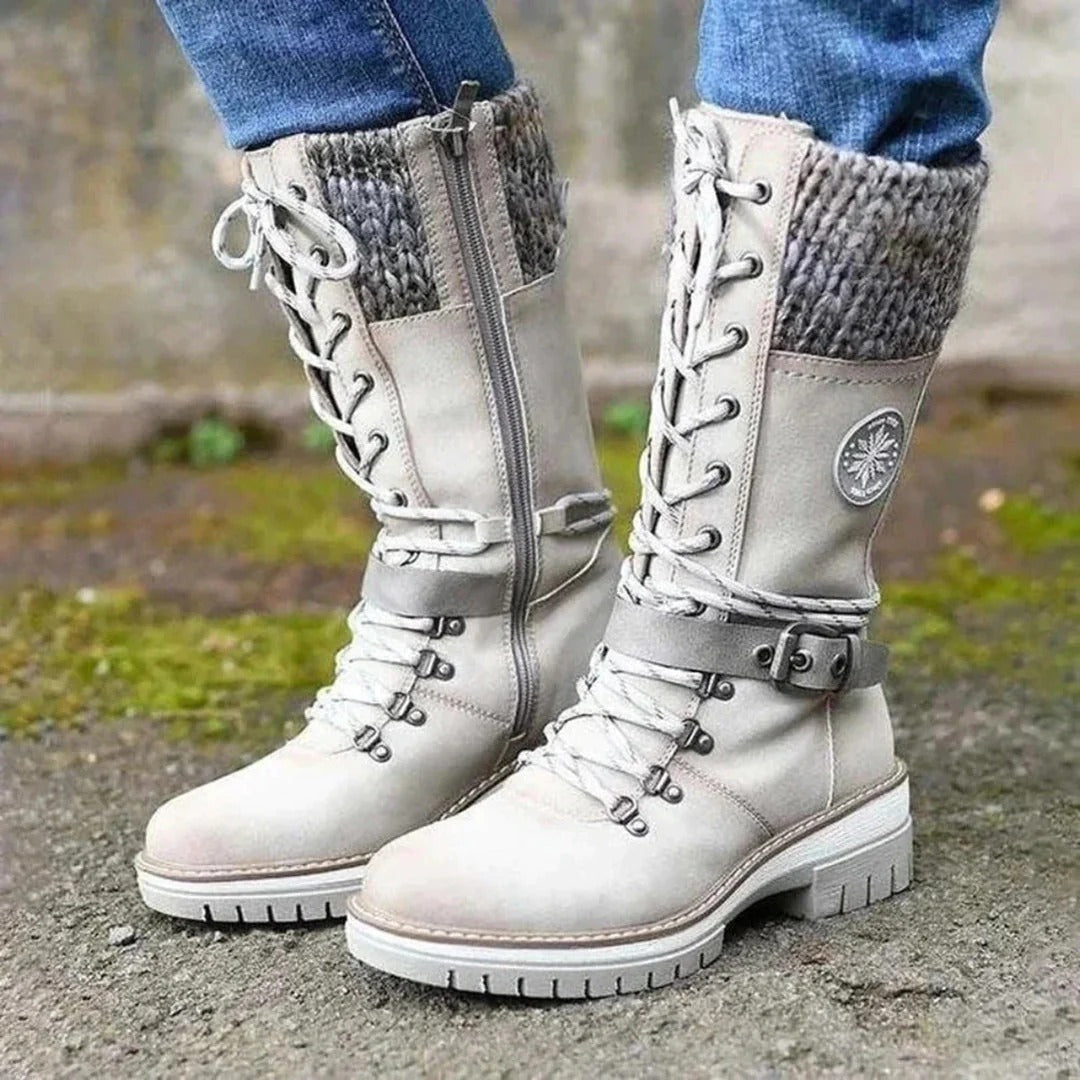 Women's Knee-High Lace-Up Boots - Vonnera