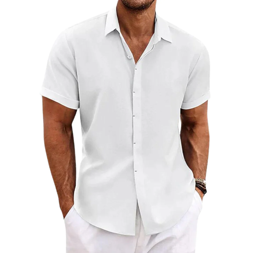 Lisbon Men's Linen Short Sleeve Shirt