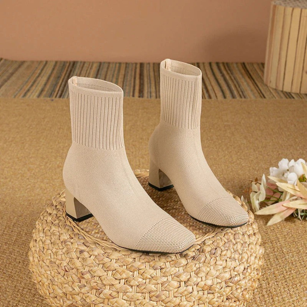 Women's Knitted Sock Boots Comfort Edge Design