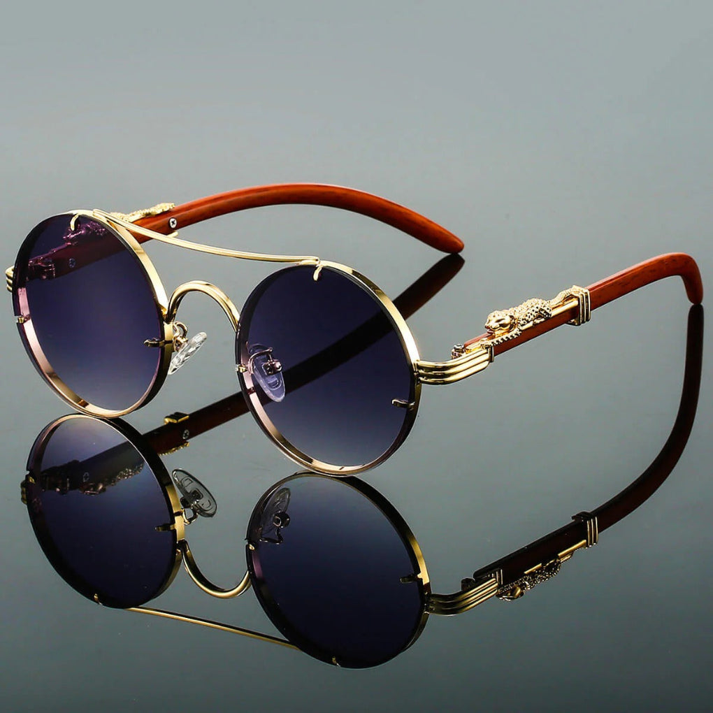 Vintage Double Bridge Sunglasses Retro Style Polarized