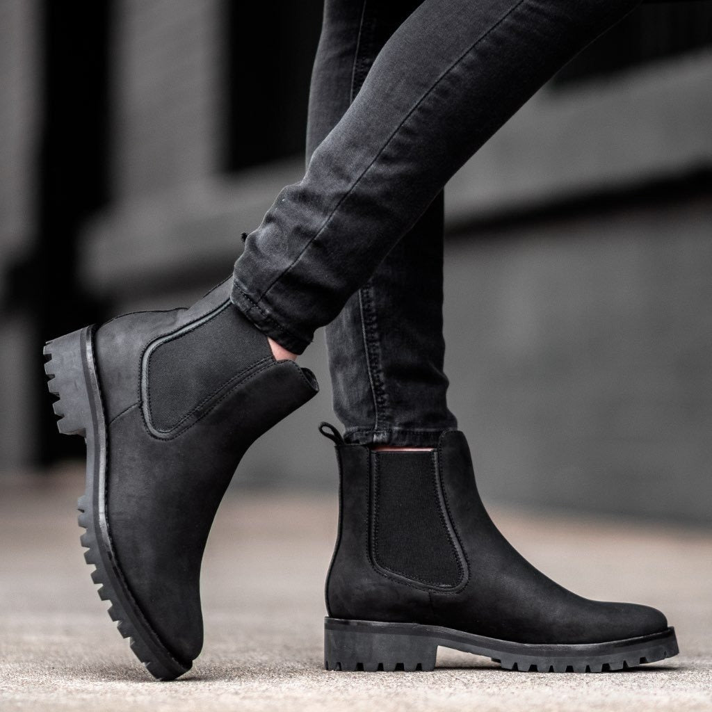 Women's Elastic Ankle Boots Lug Sole - Vonnera