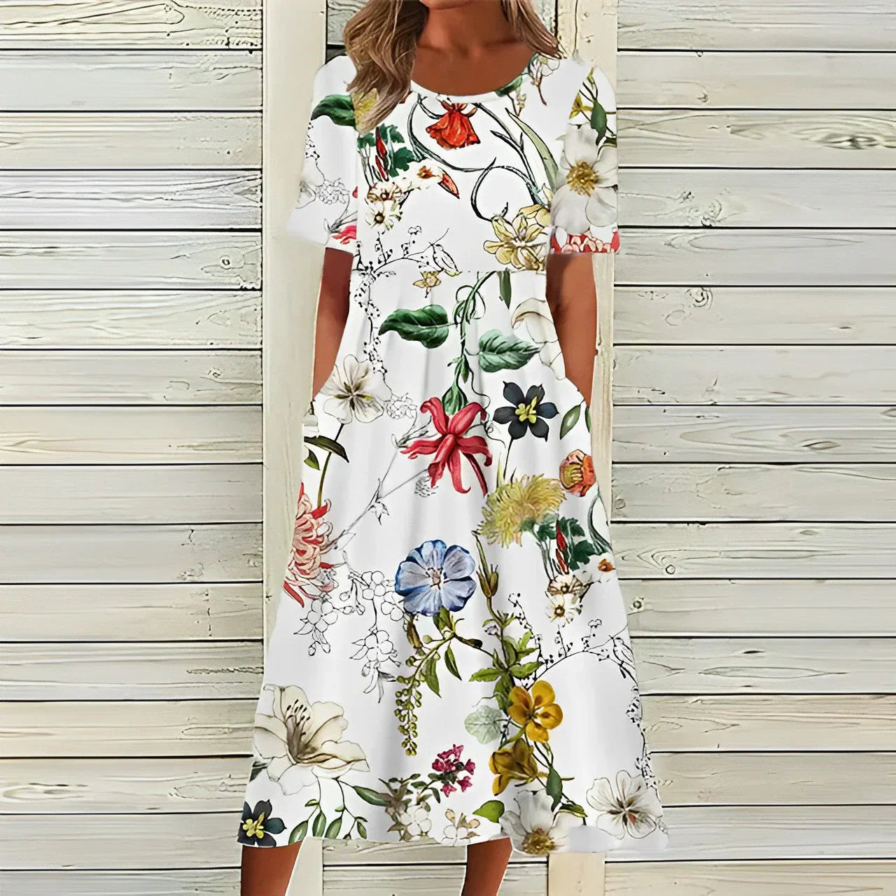 Women's Floral Print Shift Dress - Vonnera