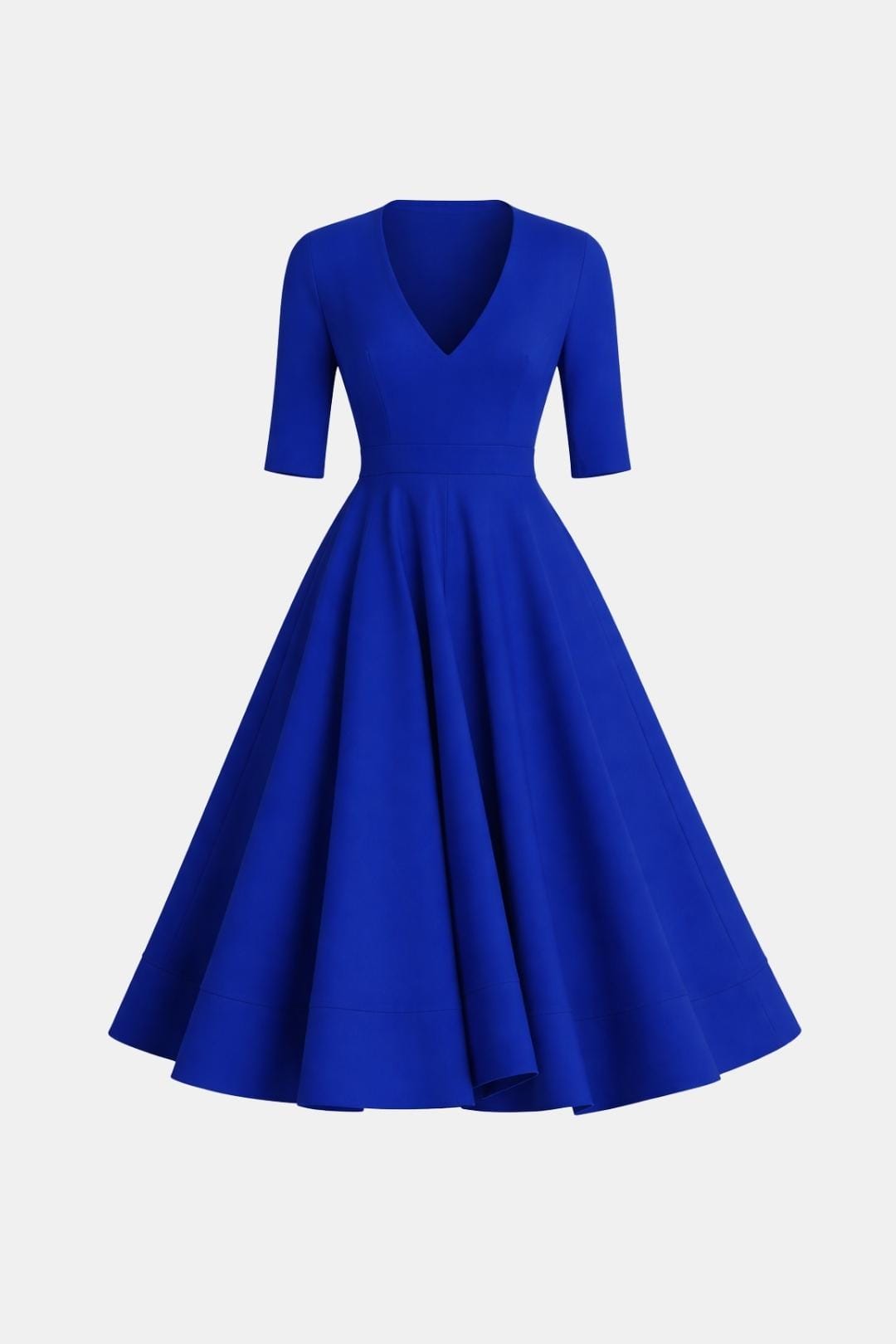 Image of Irene | Women's V-Neck A-Line Midi Dress