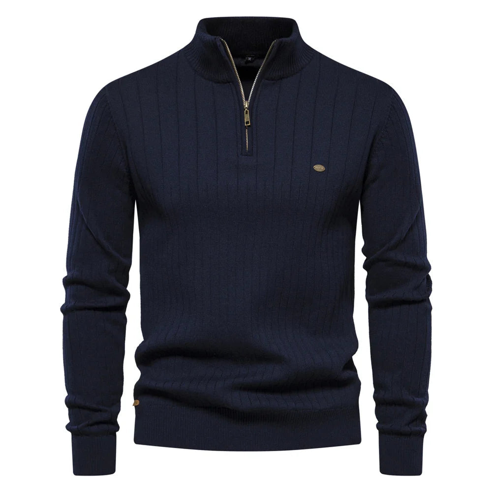 Men's Slim Fit Half-Zip Sweater - Vonnera