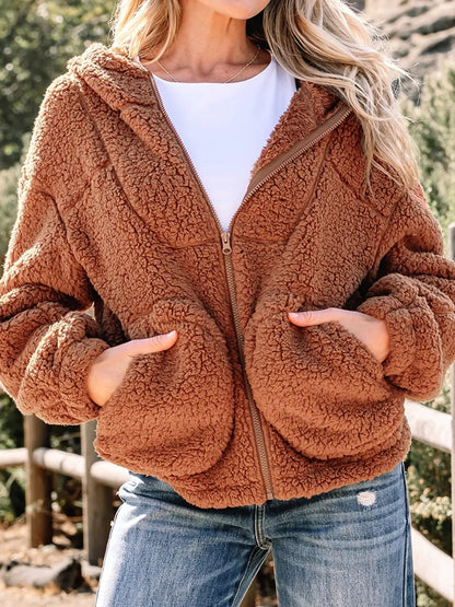 Women's Relaxed Fit Zip Up Jacket - Vonnera