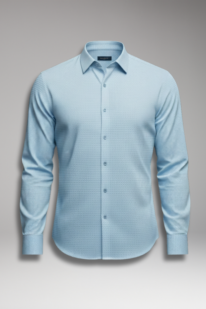 Men's Long Sleeve Dress Shirt Button Front - Vonnera