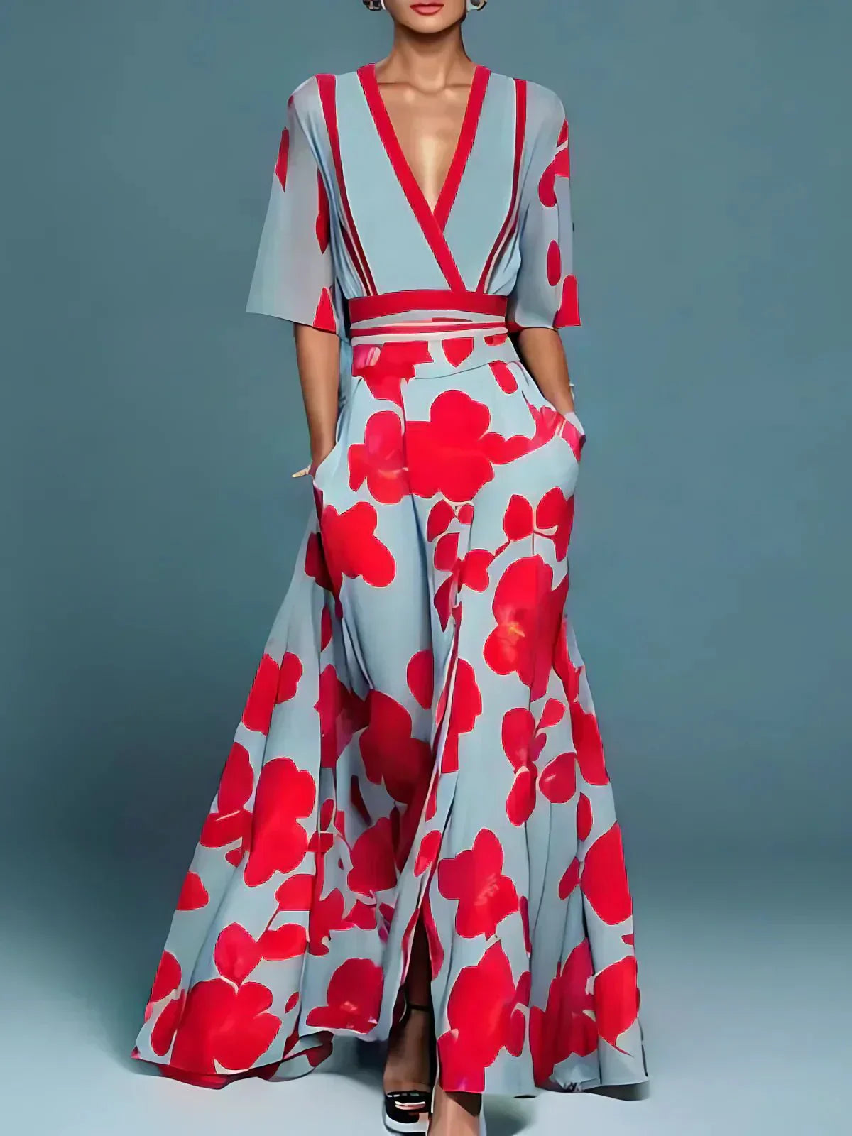Women's Long Floral Maxi Dress - Vonnera