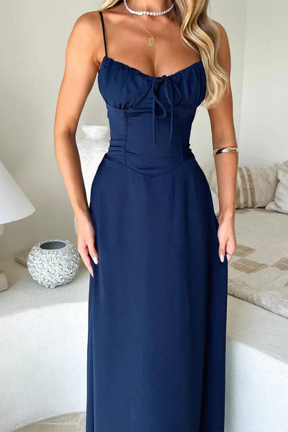 Women's Flowy Maxi Dress Adjustable Straps