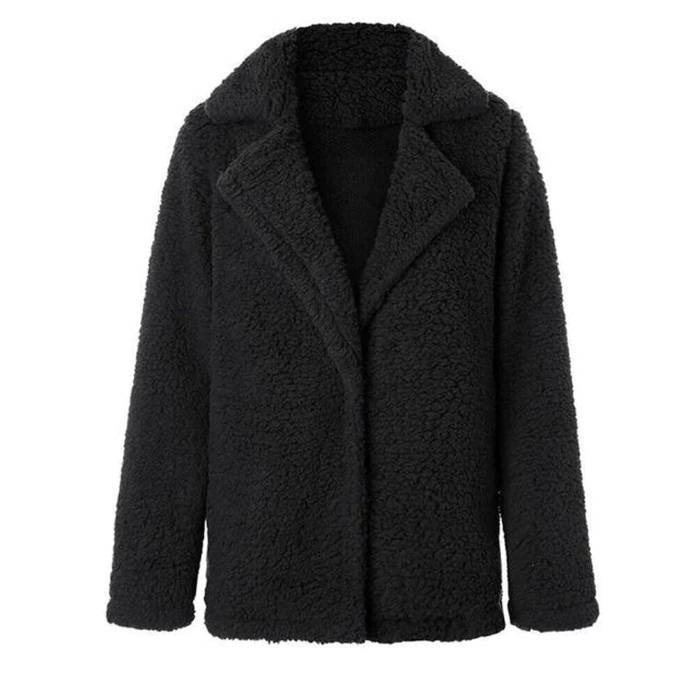 Women's Relaxed Fit Teddy Fleece Jacket - Vonnera