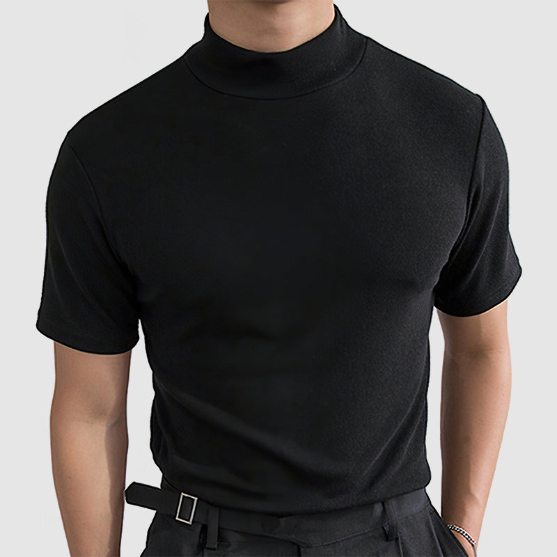 Men's Fitted Mock Neck T-Shirt - Vonnera