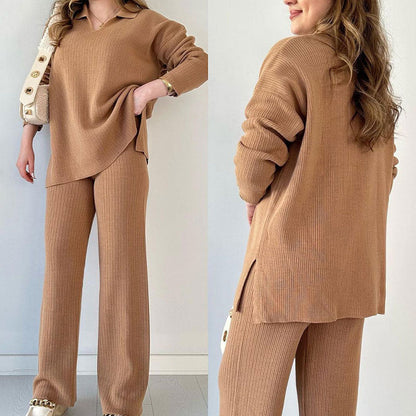 Image of Janine | Women's Wide Leg Two-Piece Set