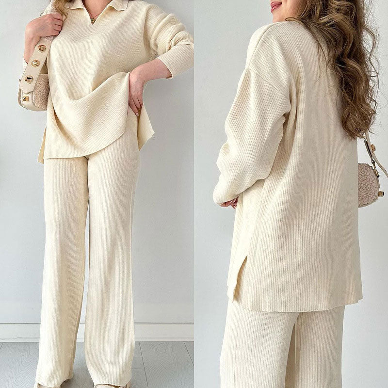 Women's Wide Leg Two Piece Pants Set - Vonnera
