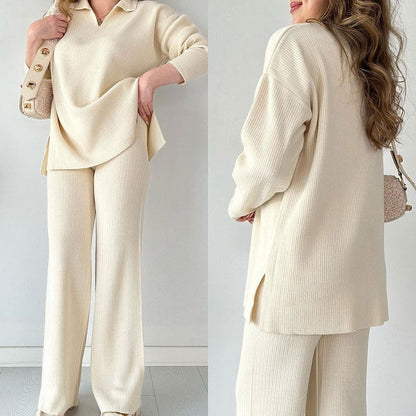 Women's Wide Leg Two Piece Pants Set - Vonnera