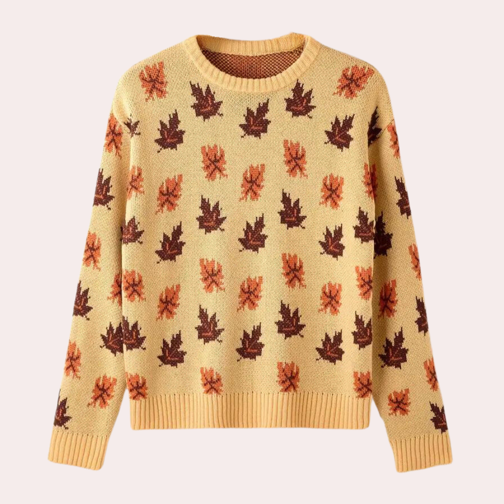 Women's Patterned Crewneck Sweater - Vonnera