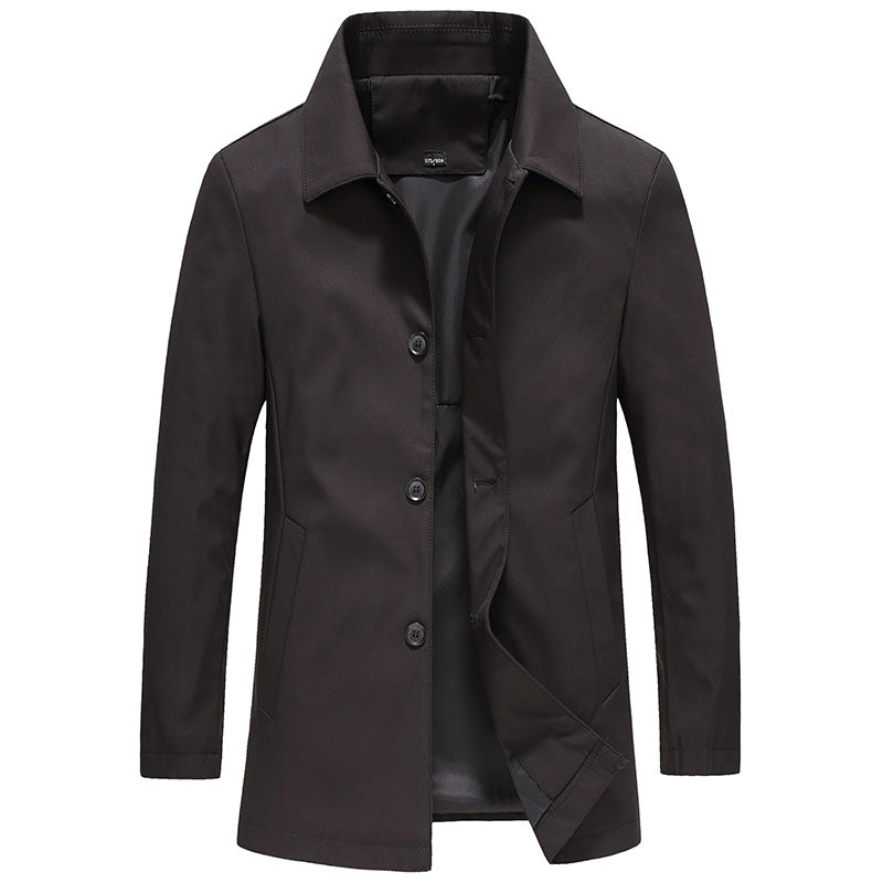 Men's Button Front Car Coat - Vonnera