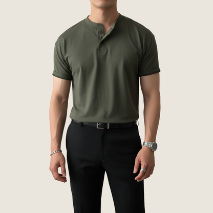 Jaxon Men's Short Sleeve Henley Shirt - Vonnera