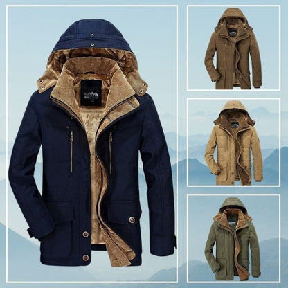 Men's Winter Coat Zip-Up Hoodie